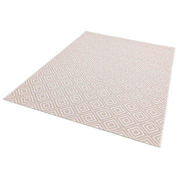 Patio PAT13 Jewel Modern Geometric Durable Stain-Resistant Weatherproof Flatweave In-Outdoor Pink Rug-Asiatic Carpets-Rug Love - The Most Loved Rug Store